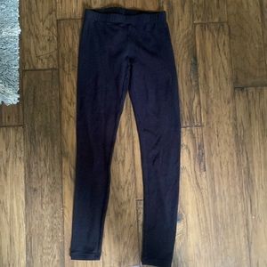 black fleece leggings